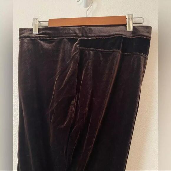 Isaac Mizrahi Live 3XP Brown Velour Cottagecore BOHO Fall Autumn Comfy Leggings - Picture 6 of 6